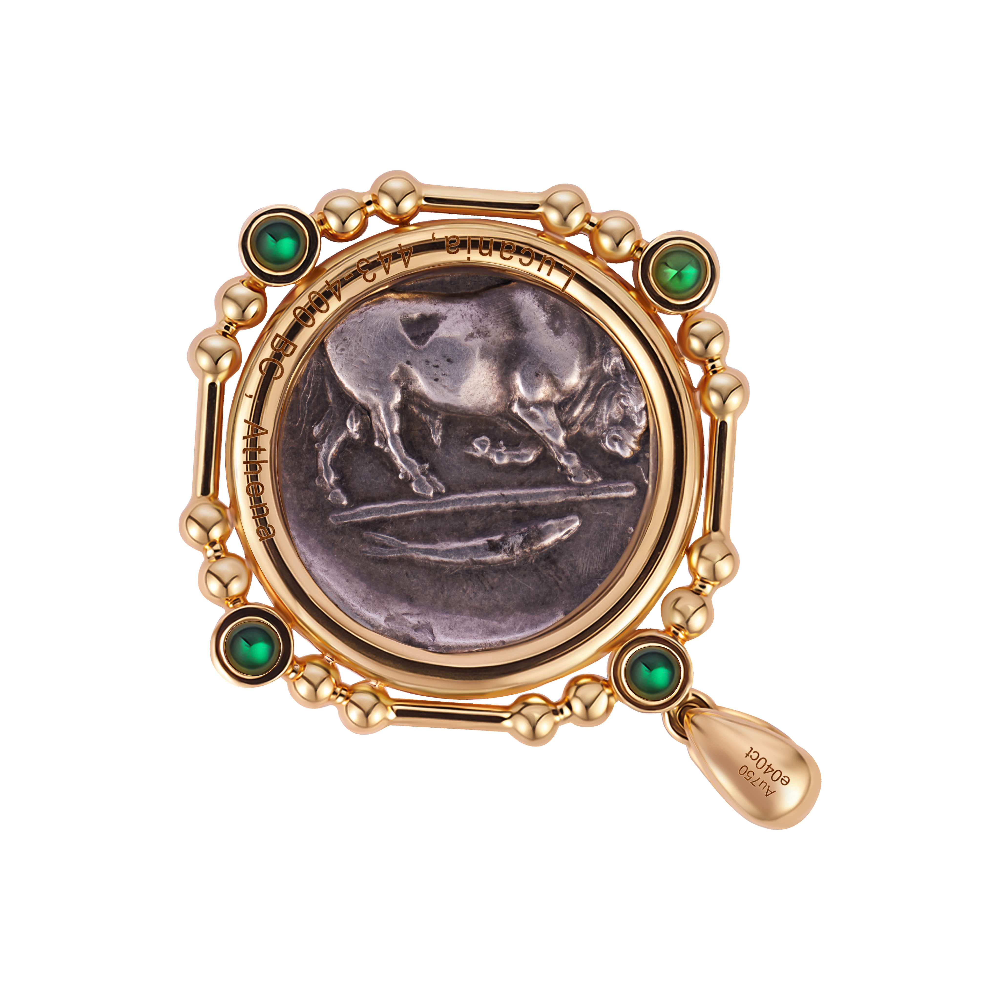 HERITAS ancient coin pendant reverse