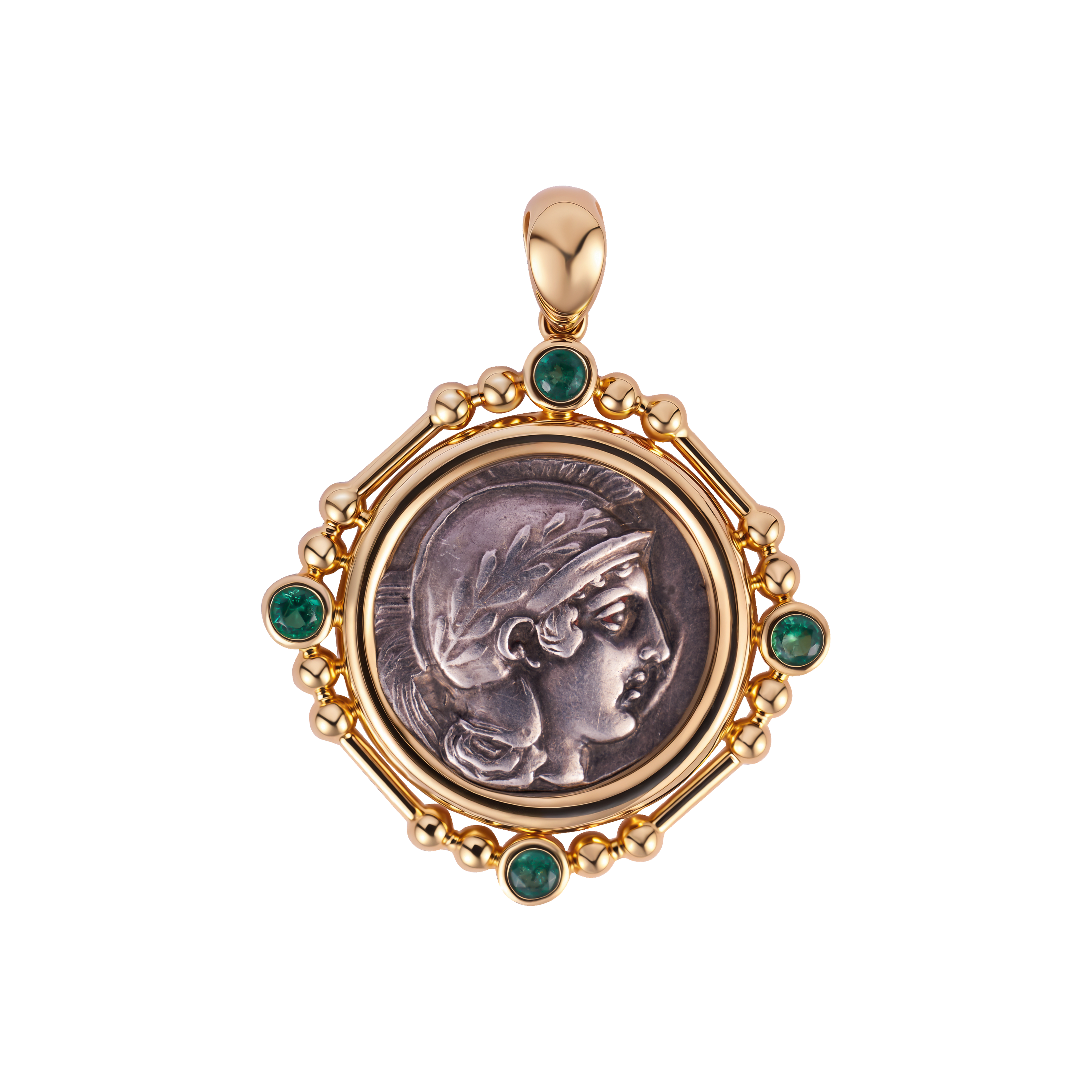 HERITAS ancient coin pendant front