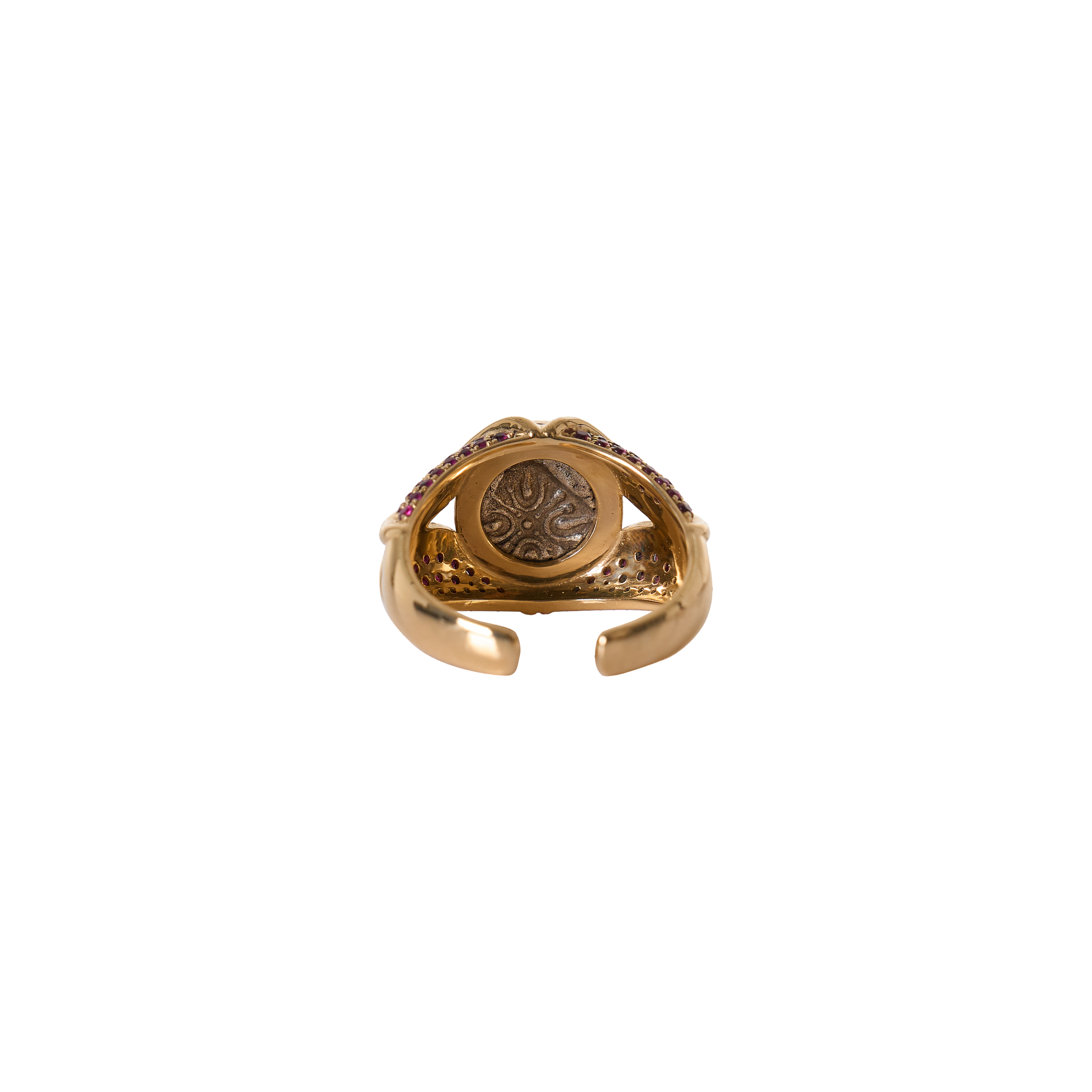 HERITAS ancient coin ring reverse