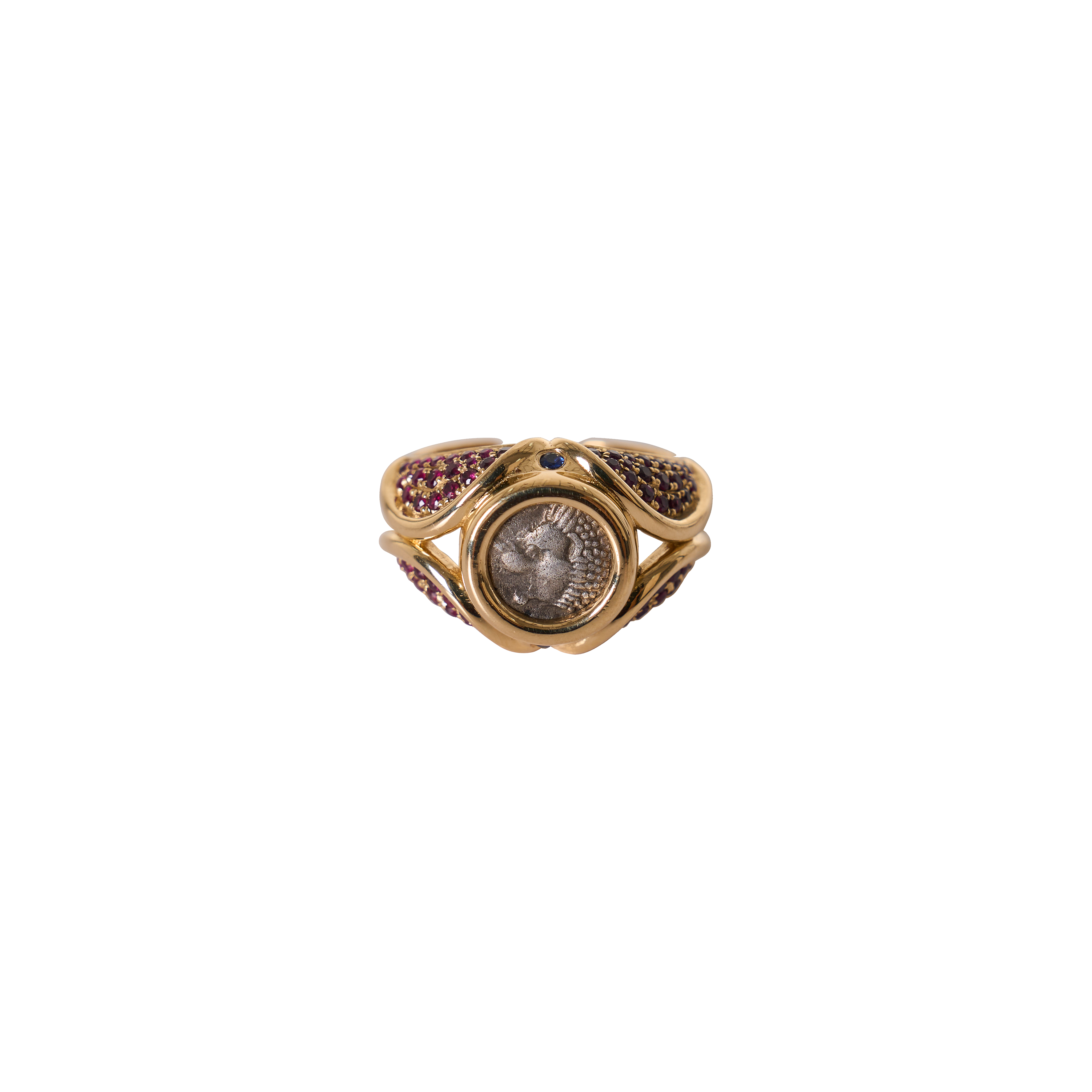 HERITAS ancient coin ring front